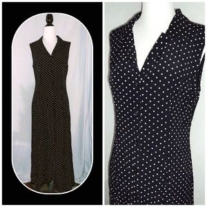 Vintage 80’s Black and White Polka Dot Dress